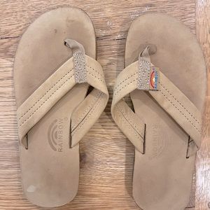 Rainbow unisex kids flip flops